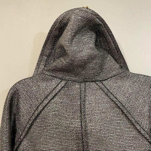 Diane von Furstenberg Silver Glitter Peacoat Front pockets Wool - Picture 8 of 11